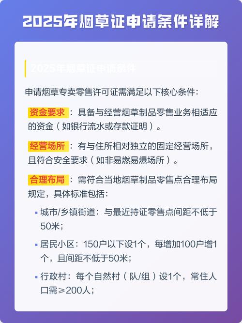 2025年烟草证申请条件详解